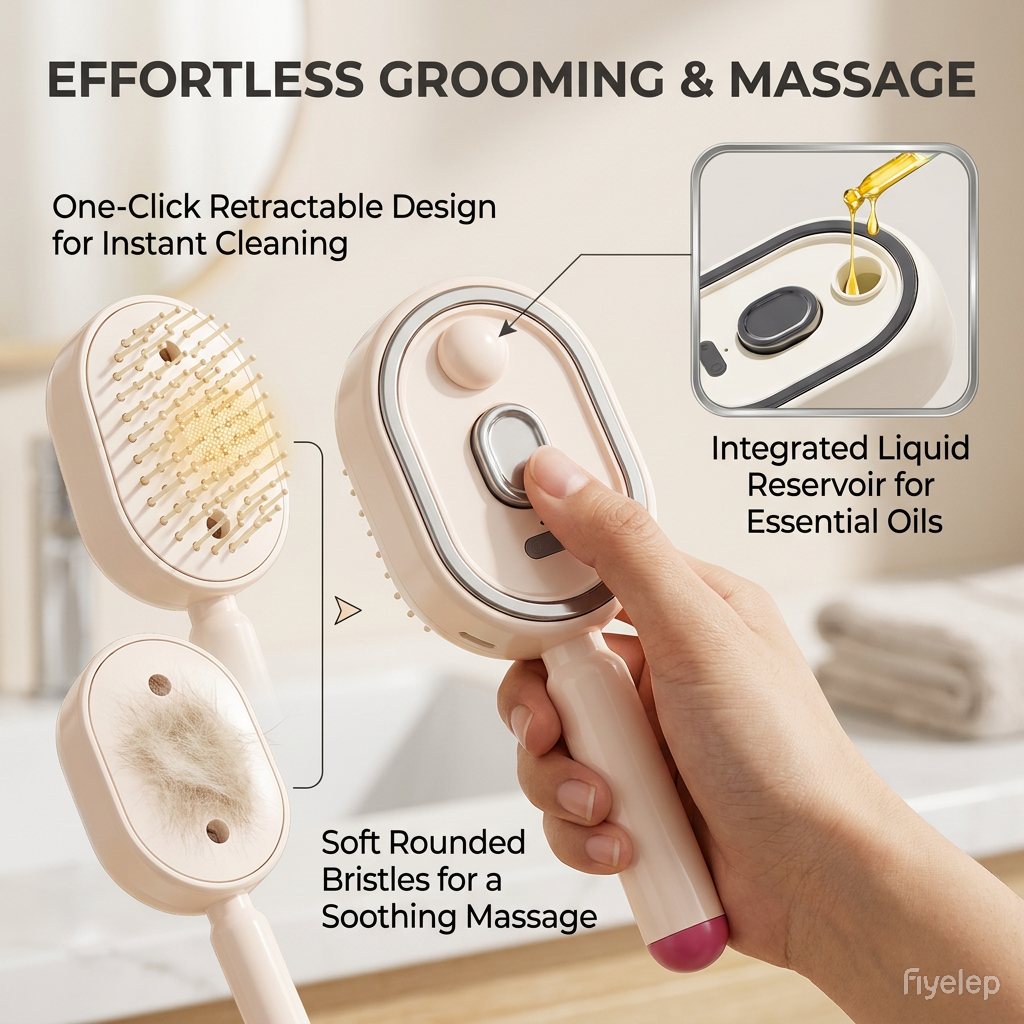 Electric Spray Retractable Air Cushion Comb