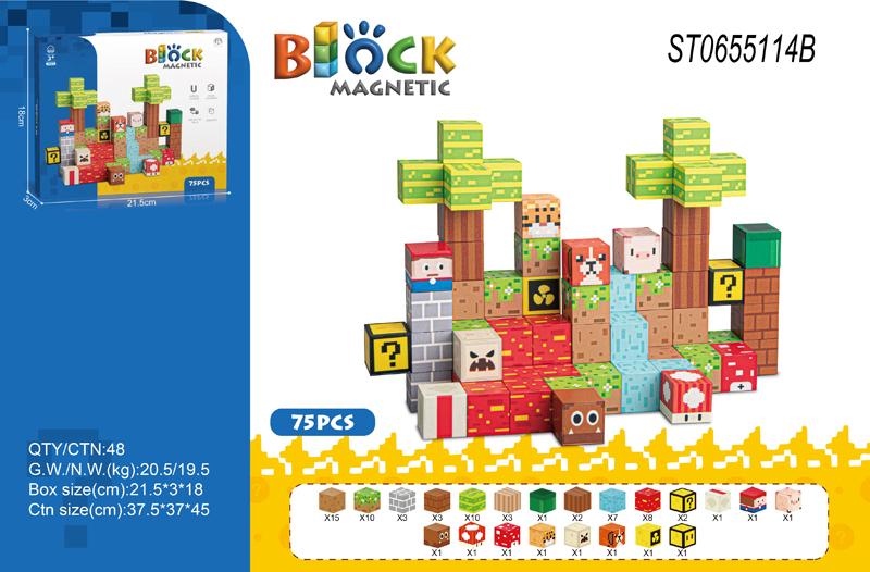 Magnetic Block Building Set Ⓢ